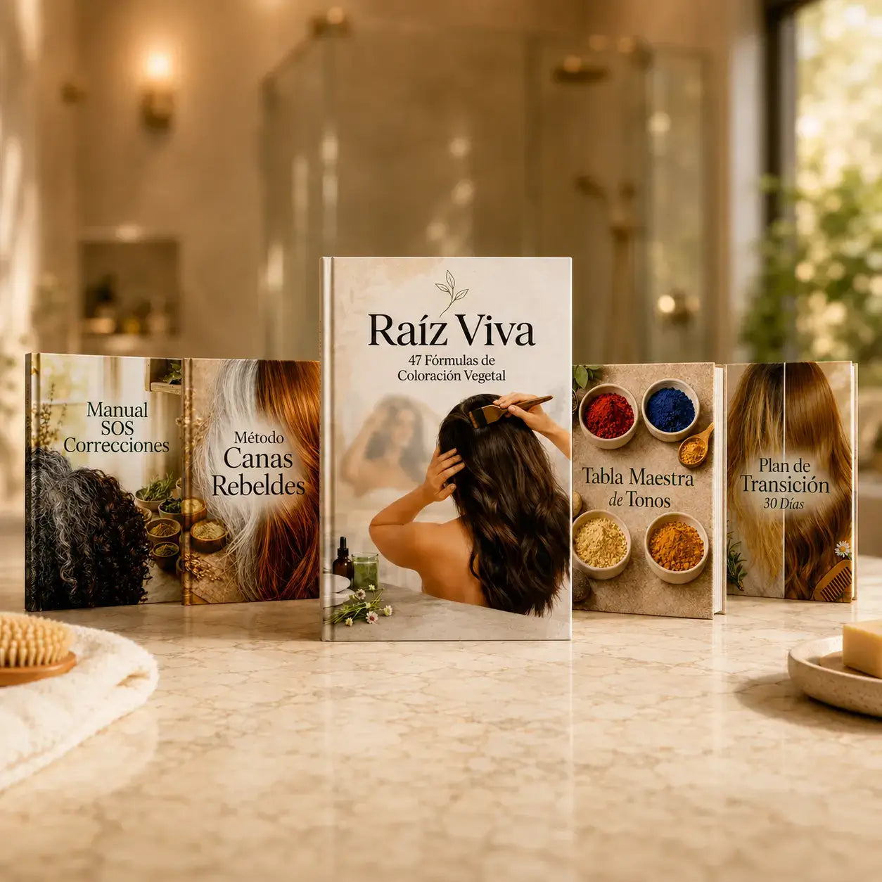 Sistema Raíz Viva™ — Coloración Vegetal Profesional en Casa (5 en 1)